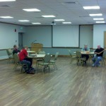 The view from the back of the auditorium. Lots of room for our guests